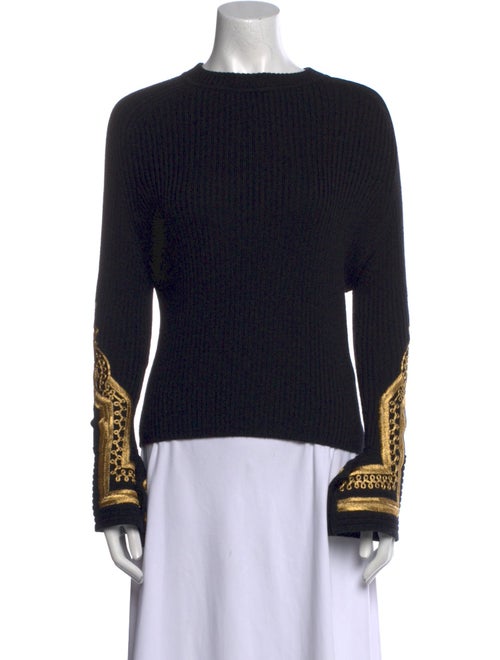 Oscar de la Renta Merino Wool Printed Top