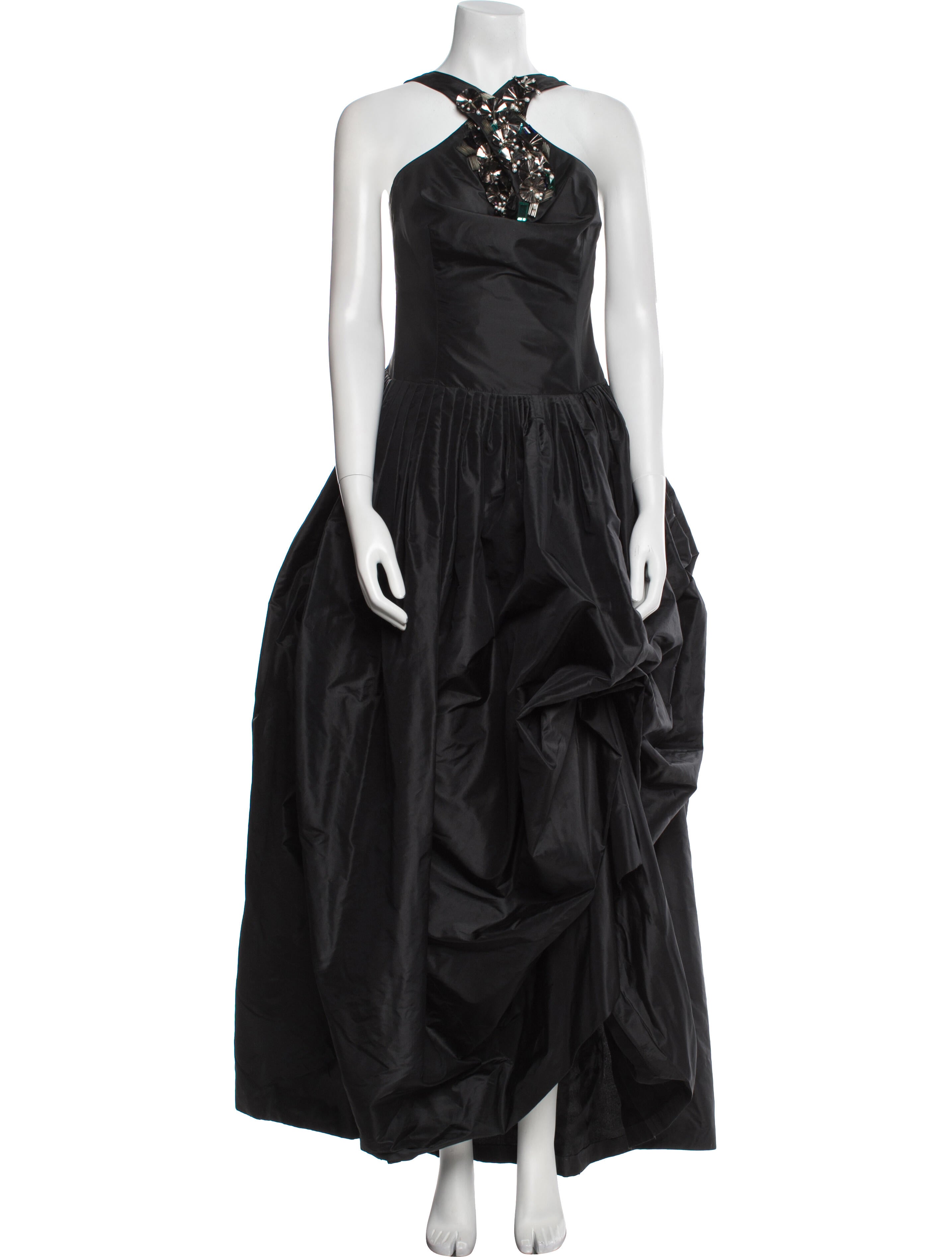 Oscar de la Renta Silk Midi Length Dress