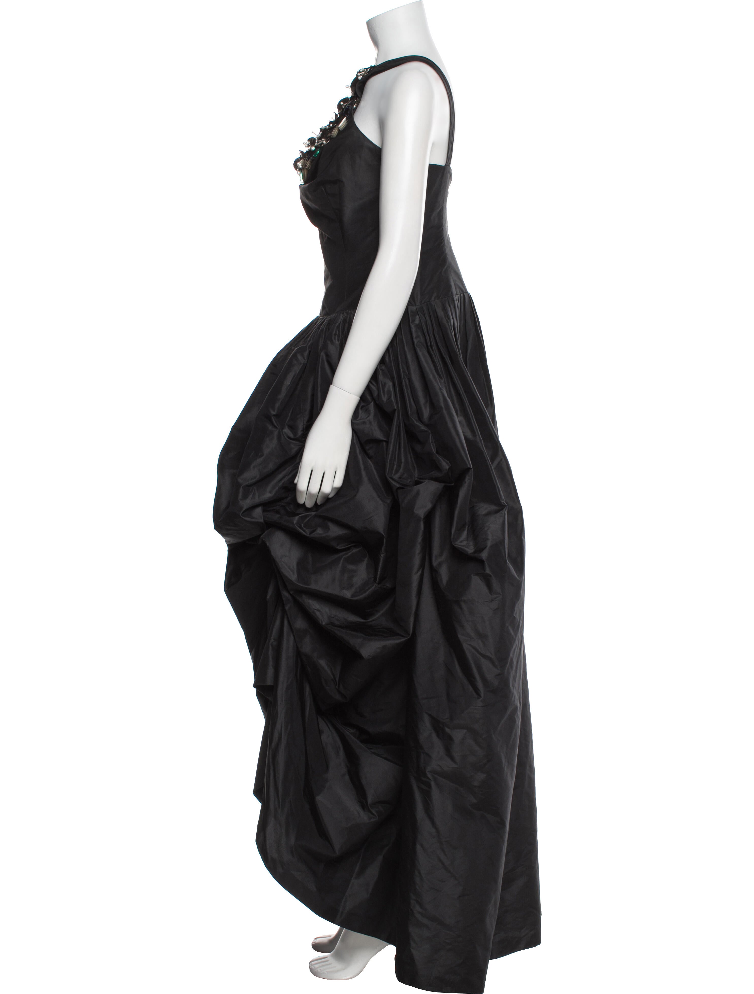 Oscar de la Renta Silk Midi Length Dress