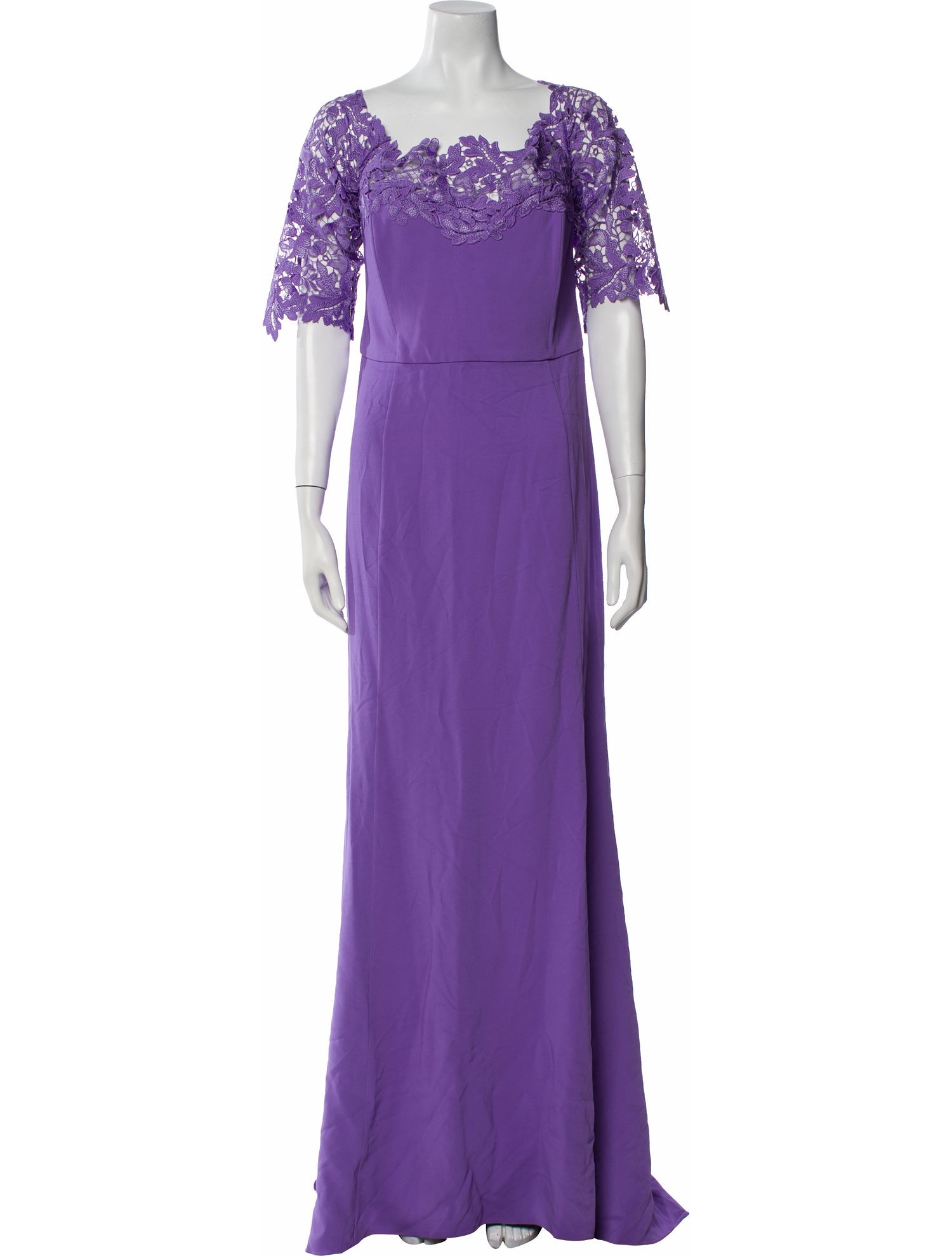 Oscar de la Renta Square Neckline Long Dress