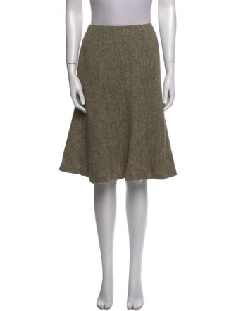 Oscar de la Renta Wool Knee-Length Skirt