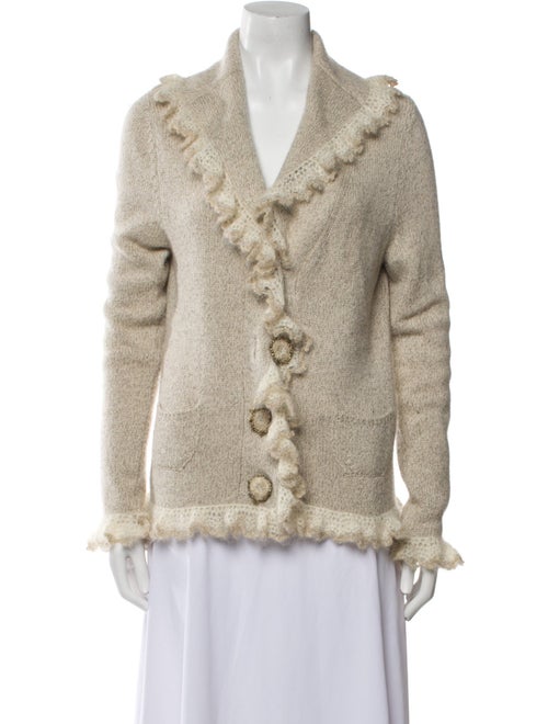 Oscar de la Renta Wool V-Neck Sweater