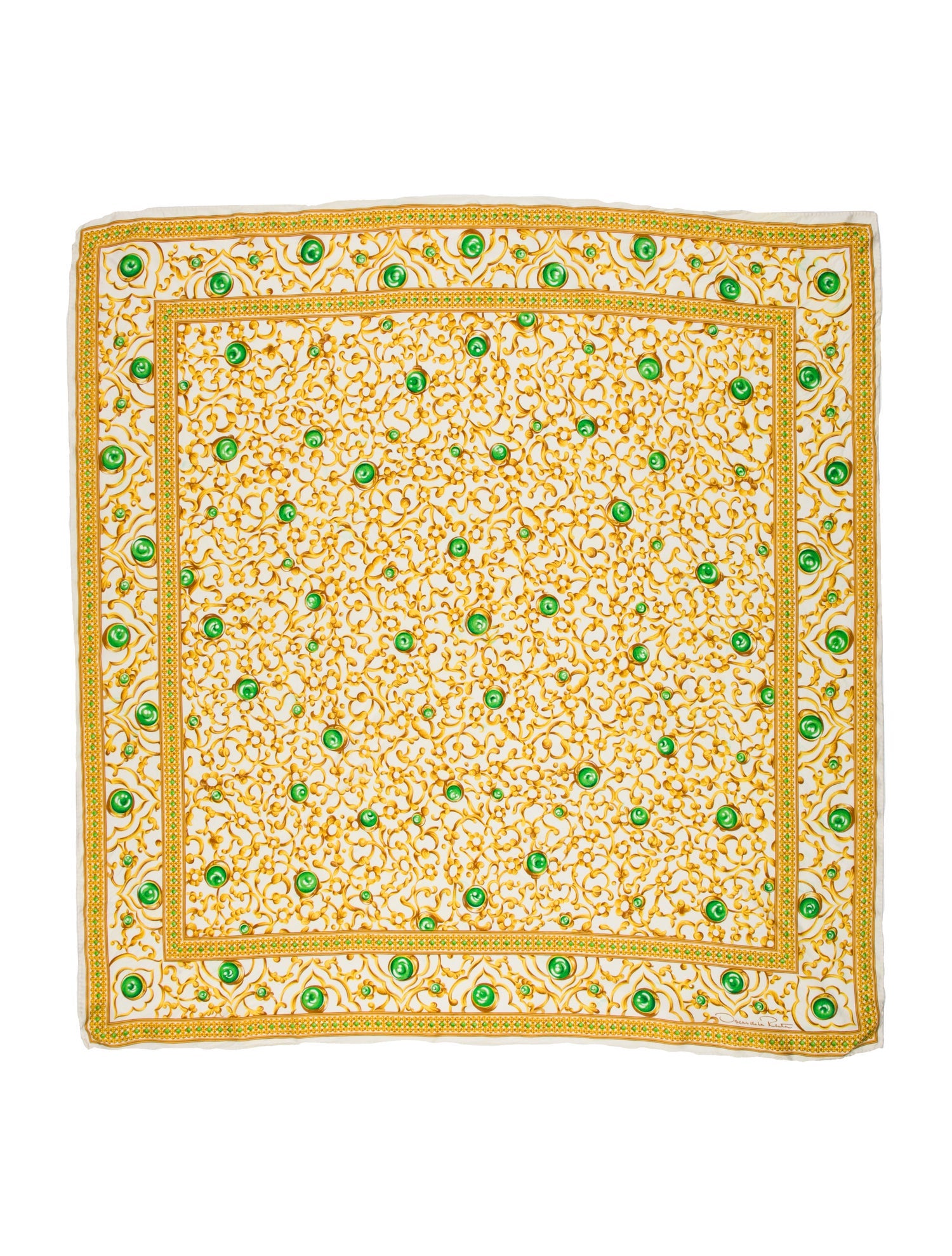 Oscar de la Renta Silk Printed Scarf