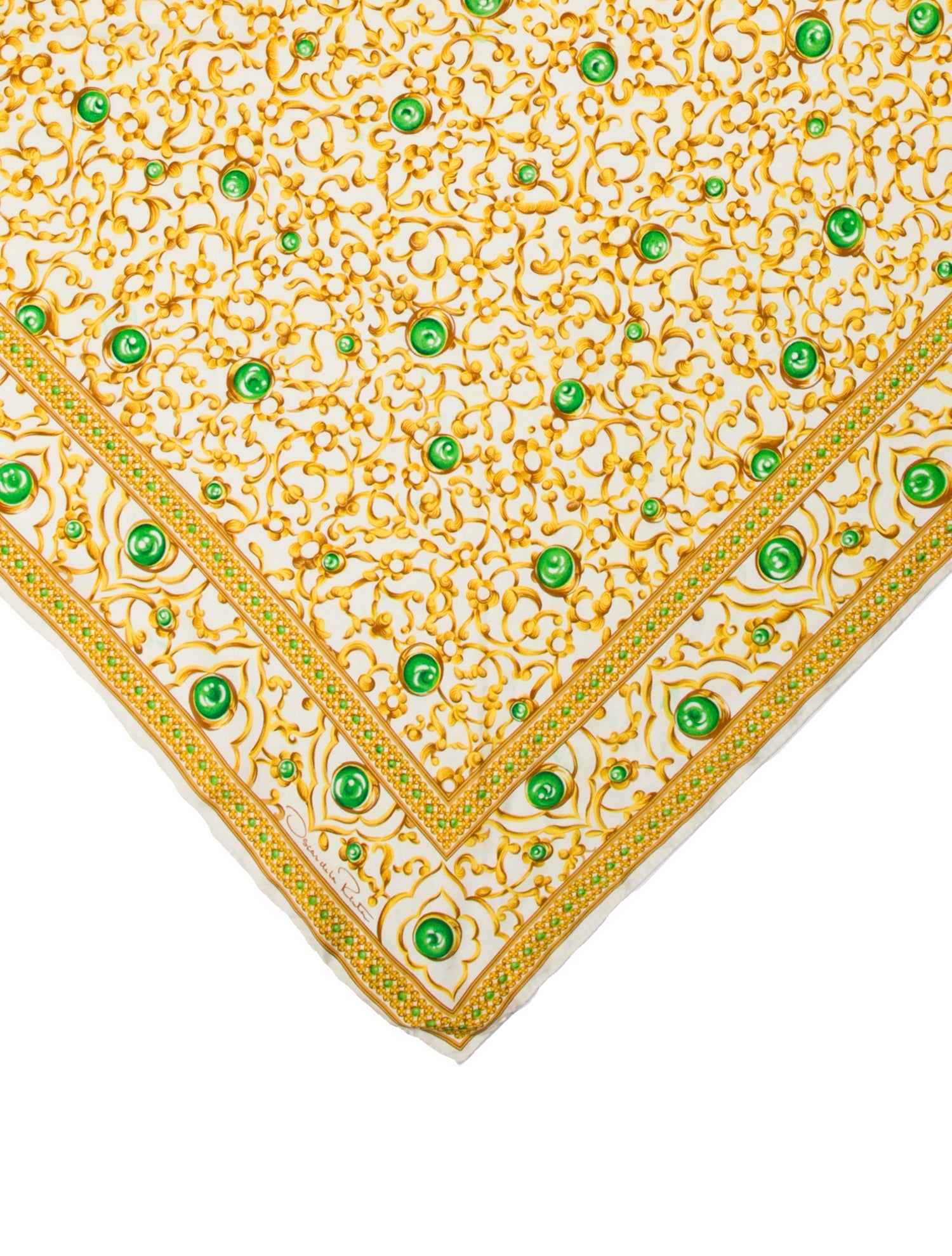 Oscar de la Renta Silk Printed Scarf