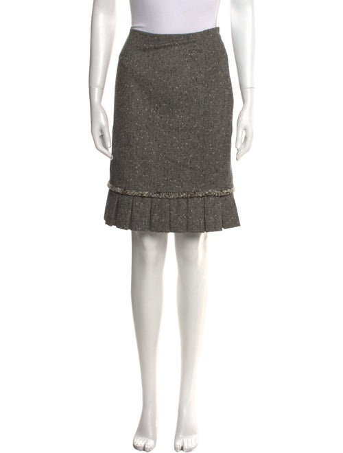 Oscar de la Renta Wool Knee-Length Skirt
