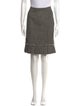 Oscar de la Renta Wool Knee-Length Skirt