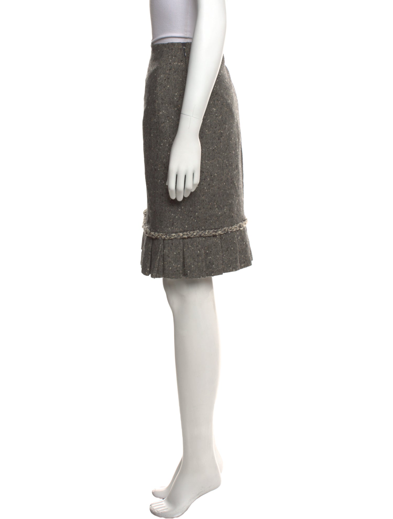 Oscar de la Renta Wool Knee-Length Skirt