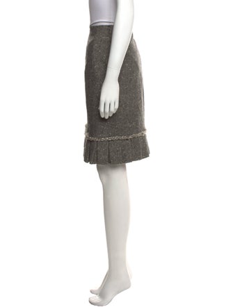 Oscar de la Renta Wool Knee-Length Skirt
