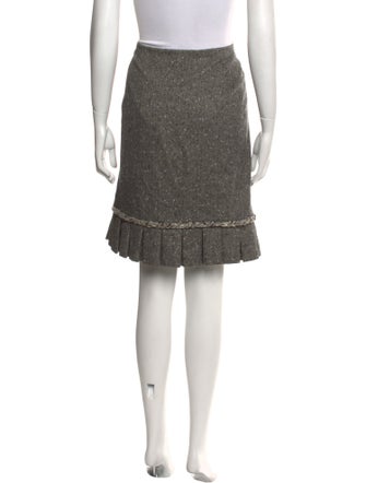 Oscar de la Renta Wool Knee-Length Skirt