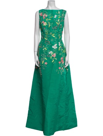 Oscar de la Renta Silk Long Dress