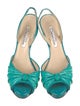 Oscar de la Renta Patent Leather Slingback Sandals