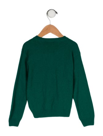 Oscar de la Renta Solid V Neck Sweater