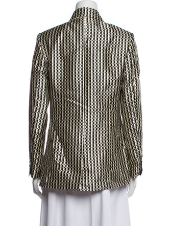 Oscar de la Renta Silk Printed Blazer