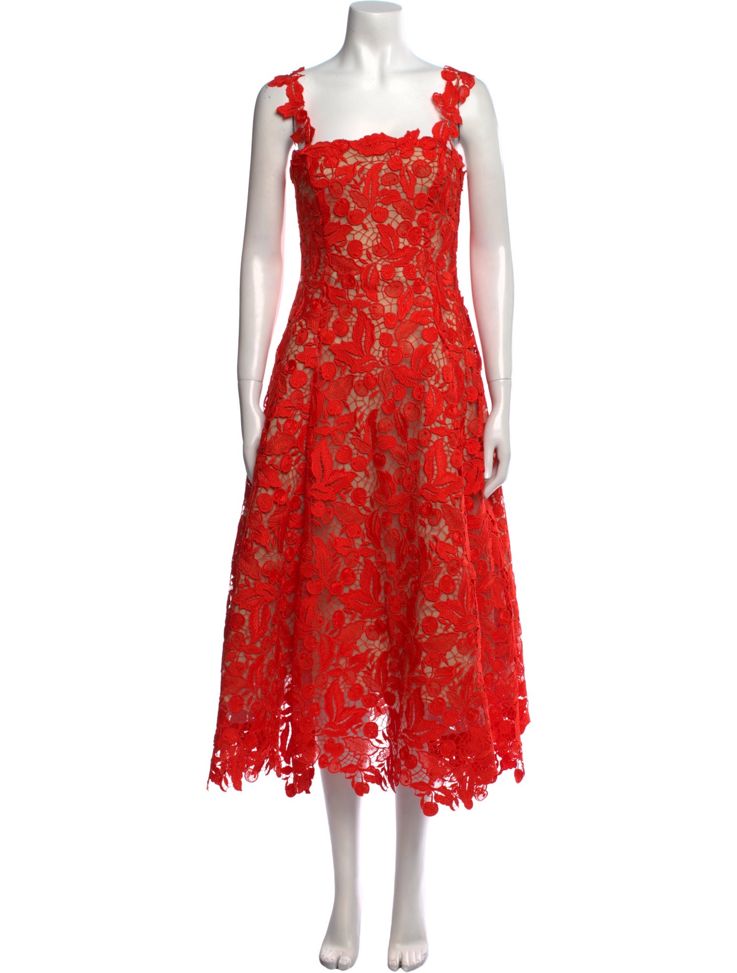 Oscar de la Renta Lace Pattern Long Dress w/ Tags
