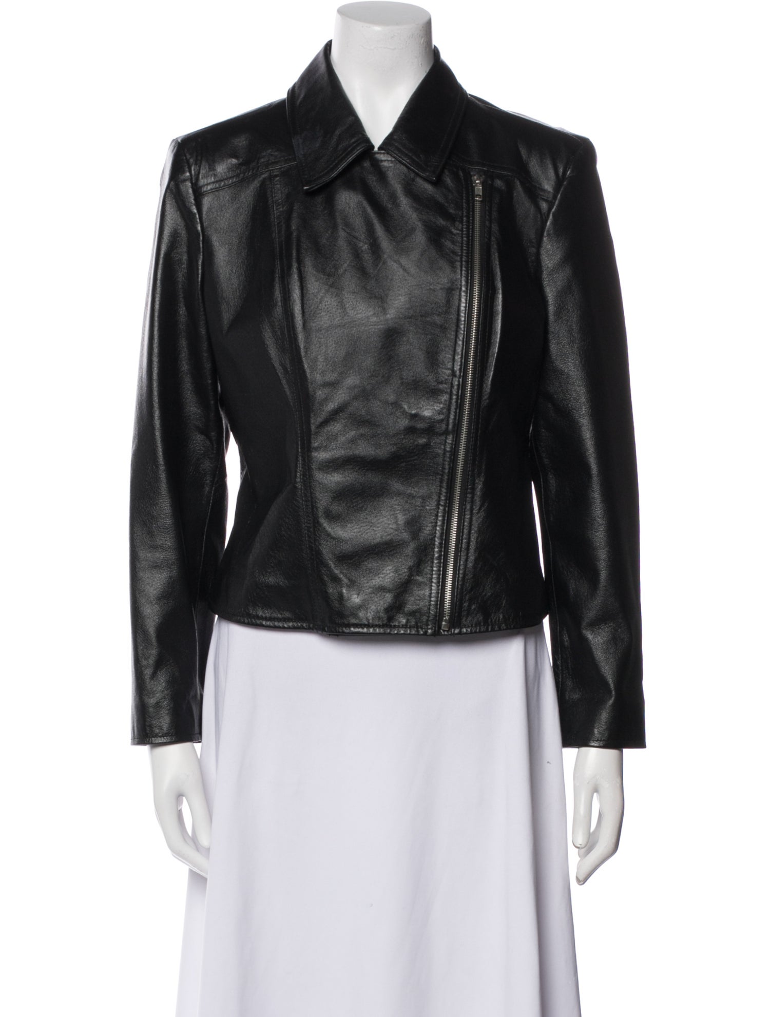 Oscar de la Renta Leather Biker Jacket