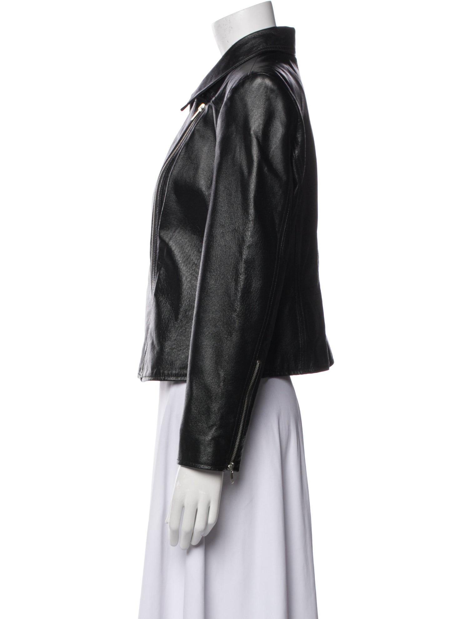 Oscar de la Renta Leather Biker Jacket