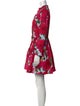 Oscar de la Renta Floral Print Mock Neck Tunic