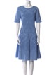 Oscar de la Renta Scoop Neck Knee-Length Dress