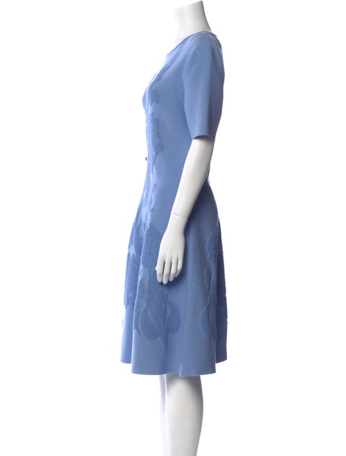 Oscar de la Renta Scoop Neck Knee-Length Dress
