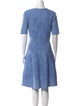 Oscar de la Renta Scoop Neck Knee-Length Dress
