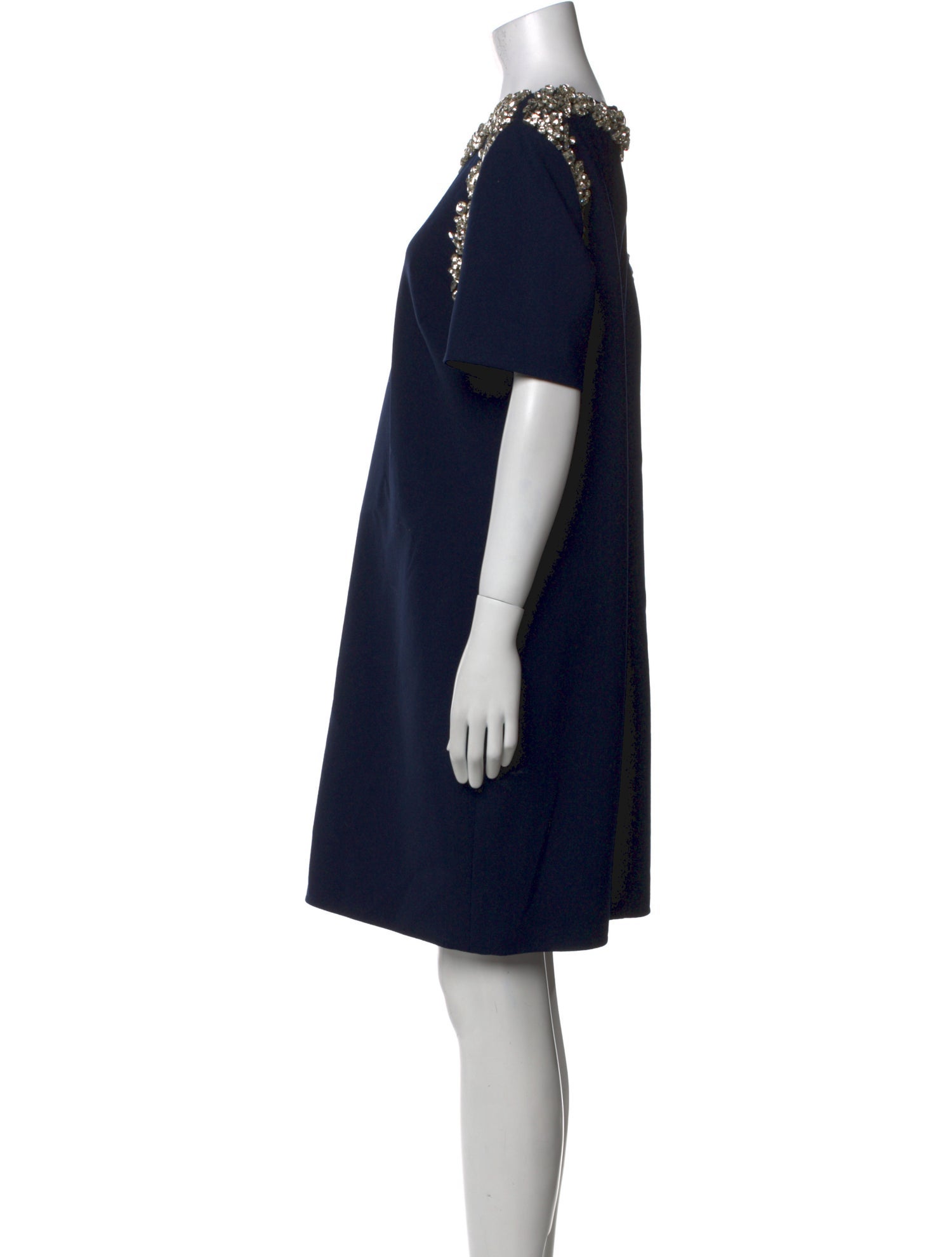 Oscar de la Renta Virgin Wool Knee-Length Dress