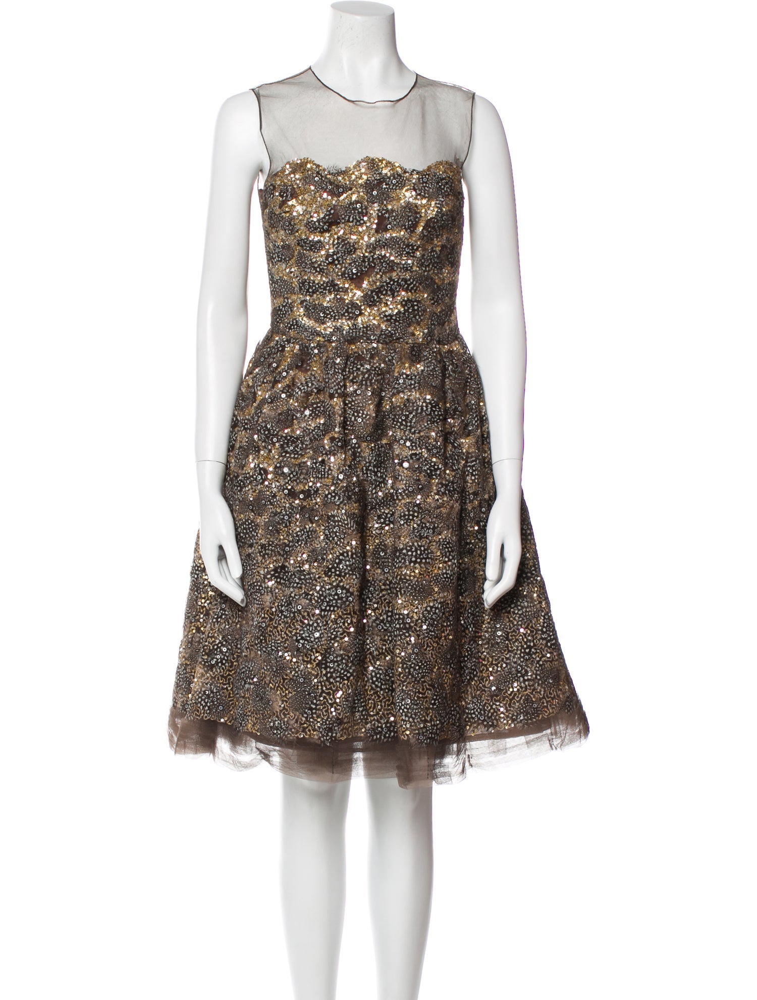 Oscar de la Renta Nylon Knee-Length Dress