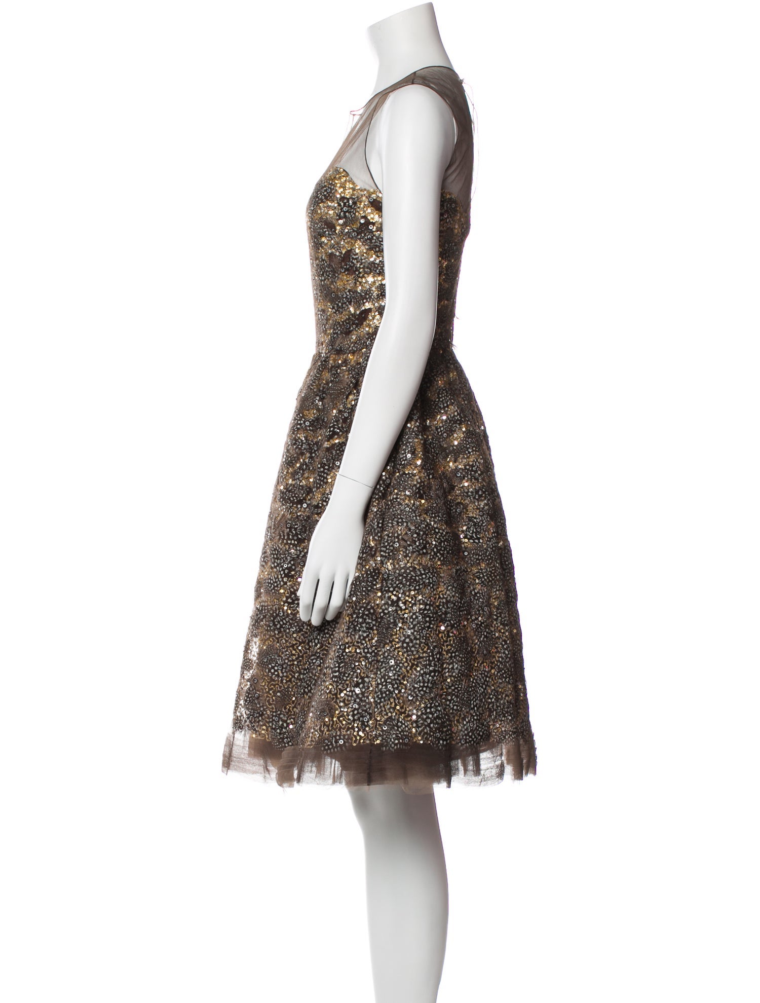 Oscar de la Renta Nylon Knee-Length Dress