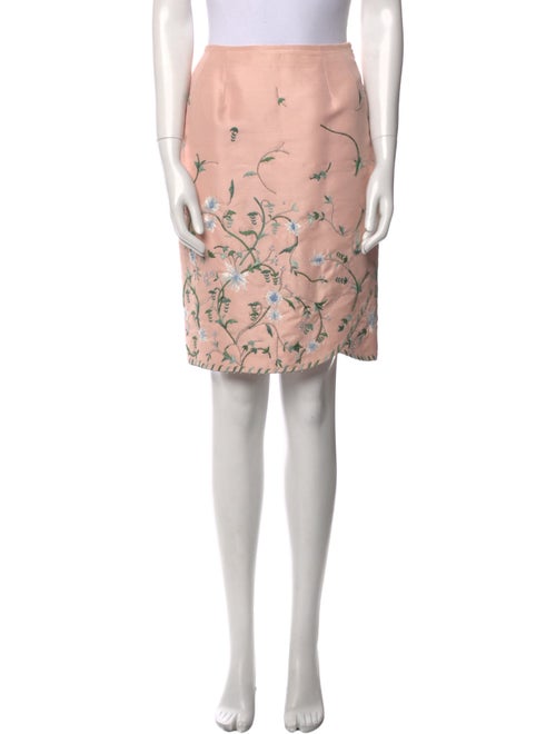 Oscar de la Renta Floral Print Knee-Length Skirt