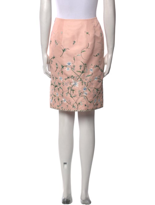 Oscar de la Renta Floral Print Knee-Length Skirt