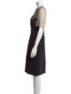 Oscar de la Renta Virgin Wool Knee-Length Dress