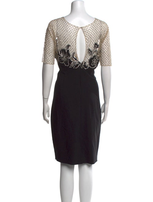 Oscar de la Renta Virgin Wool Knee-Length Dress