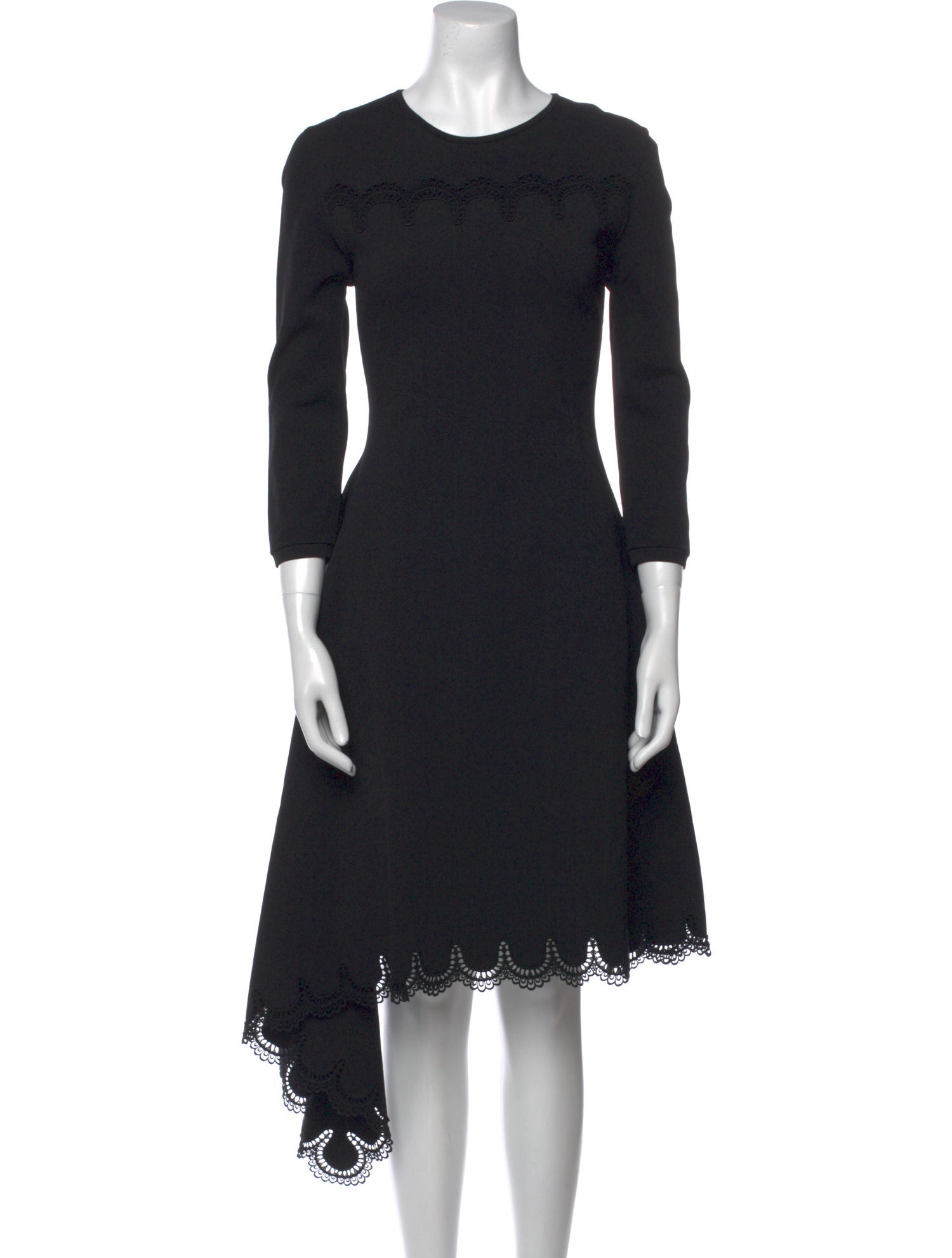 Oscar de la Renta Crew Neck Long Dress