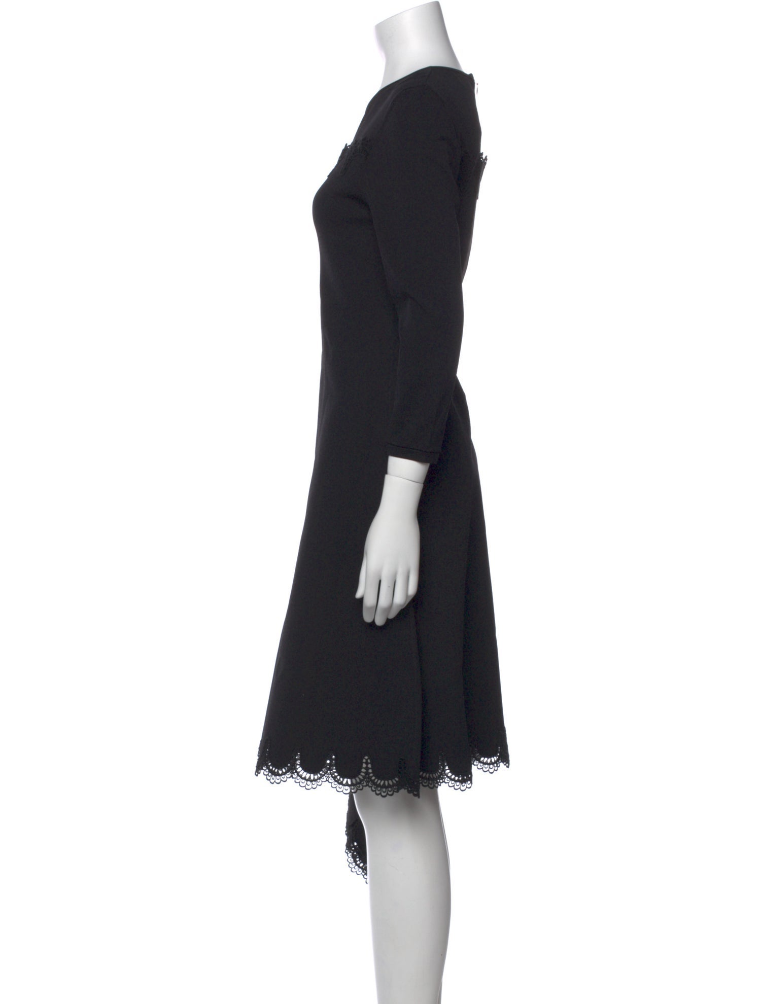 Oscar de la Renta Crew Neck Long Dress