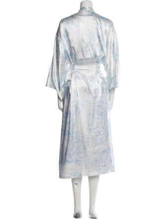 Oscar de la Renta Printed Robe