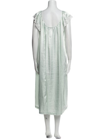 Oscar de la Renta Lace Trim Embellishment Nightgown