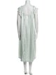 Oscar de la Renta Lace Trim Embellishment Nightgown