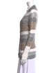Oscar de la Renta Silk Colorblock Pattern Sweater