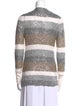 Oscar de la Renta Silk Colorblock Pattern Sweater