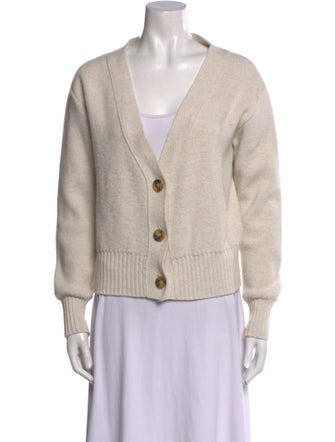 Oscar de la Renta Virgin Wool V-Neck Sweater