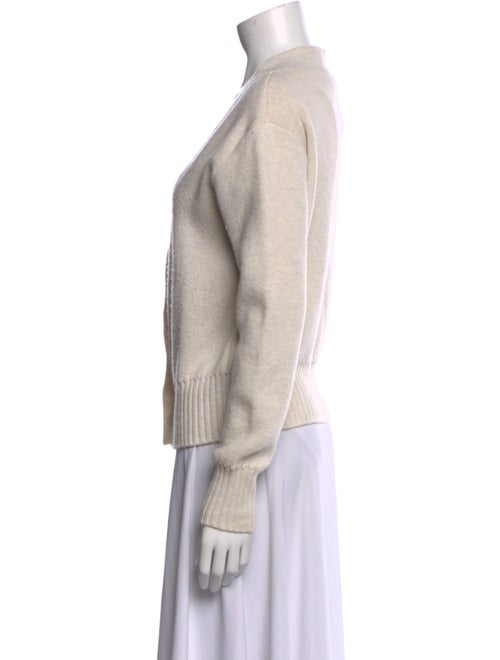 Oscar de la Renta Virgin Wool V-Neck Sweater