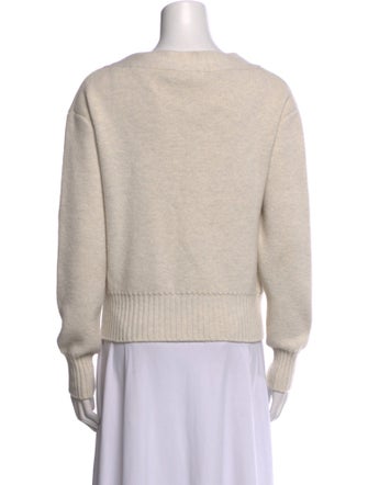 Oscar de la Renta Virgin Wool V-Neck Sweater
