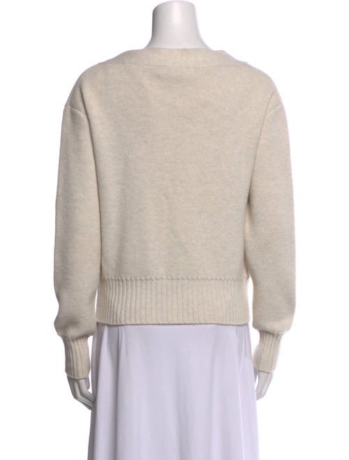 Oscar de la Renta Virgin Wool V-Neck Sweater