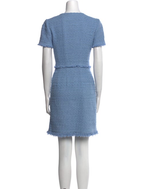 Oscar de la Renta Crew Neck Mini Dress