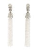 Oscar de la Renta Crystal Bead Drop Clip-On Earrings