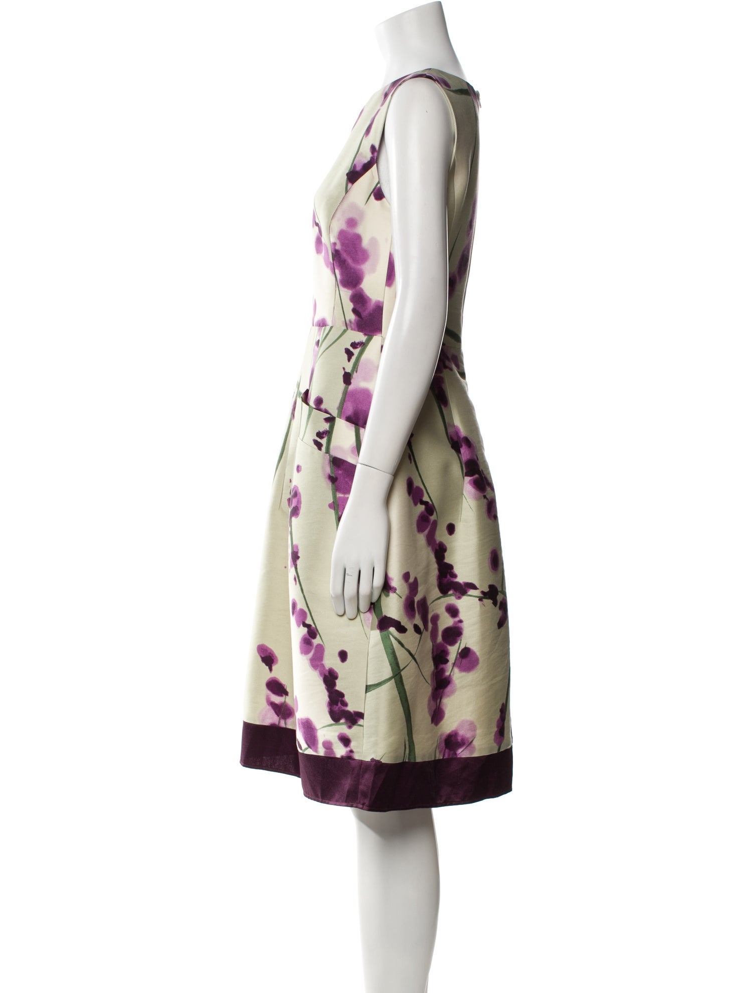 Oscar de la Renta Silk Knee-Length Dress