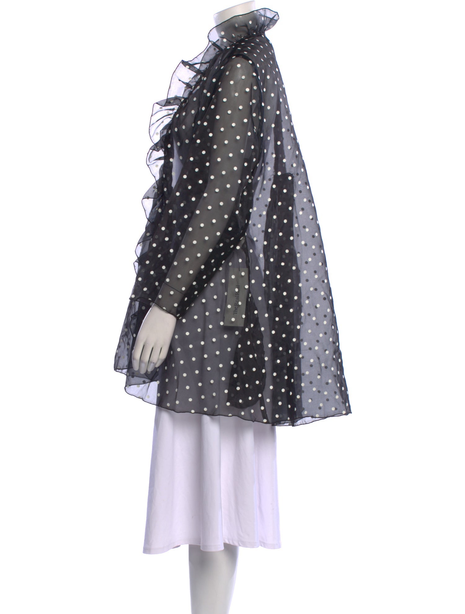 Oscar de la Renta Printed Ruffle Embellishment Cover-Up