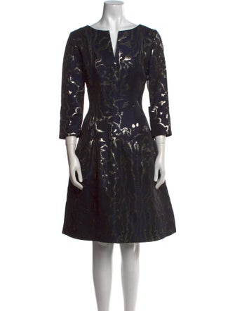 Oscar de la Renta Printed Knee-Length Dress