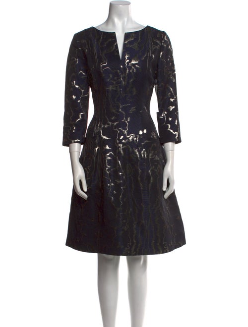 Oscar de la Renta Printed Knee-Length Dress