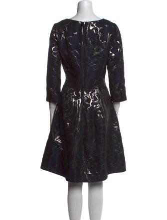 Oscar de la Renta Printed Knee-Length Dress