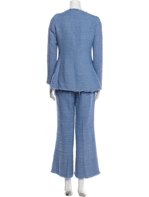 Oscar de la Renta 2023 Raw-Edge Trim Pantsuit